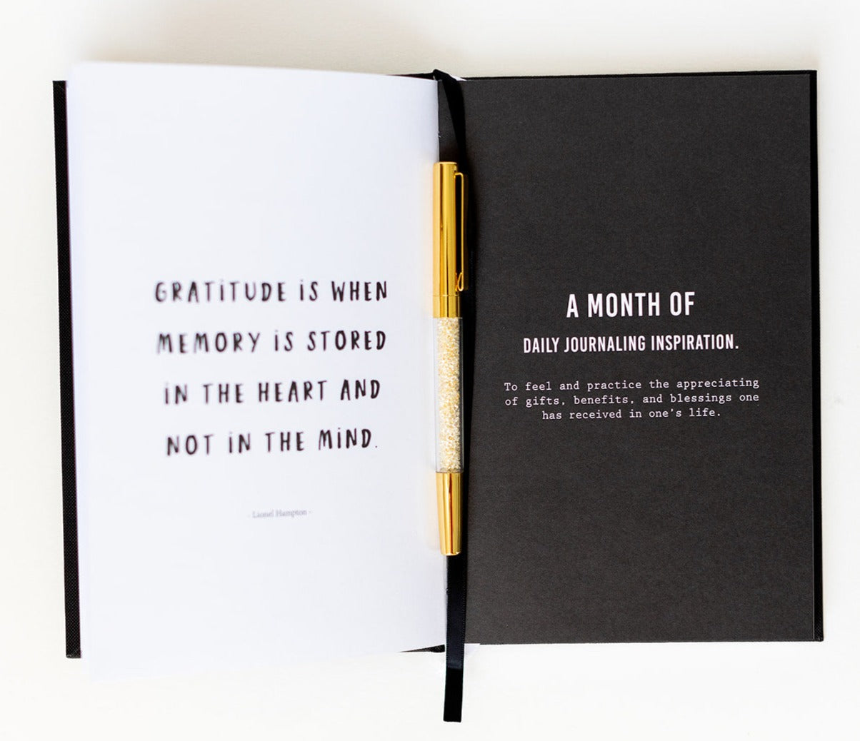 happy rebel gratitude journal and gold pen