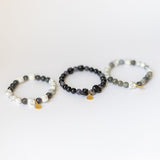 happy rebel skull and stone bracelets 