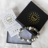 labradorite and howlite bracelet and box with card