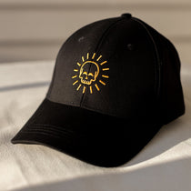 Happy Rebel icon sun and skull baseball cap hat