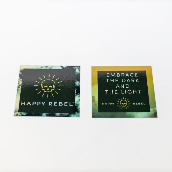 Happy Rebel Holographic stickers